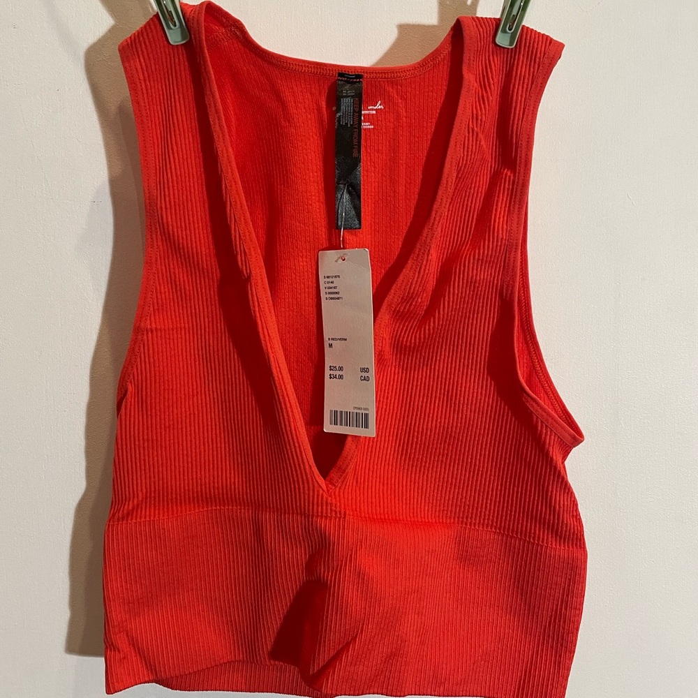 Urban Outfitters Red Sleeveless Top/Bra Top